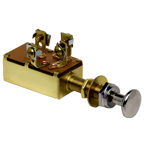 Cole Hersee - Push Pull Switch SPST - On-On-Off, 3 Screw