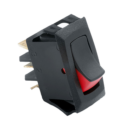 Cole Hersee - Narrow Body Curved Rocker Switch - SPST, On-Off, 3 Blade