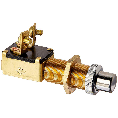 Cole Hersee - Heavy Duty Push Button Switch - SPST, Off-On, 2 Screw