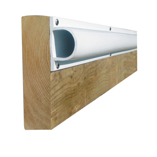 Dock Edge - Pro Dock Heavy "D" Dock Profile - 8' Sections, White