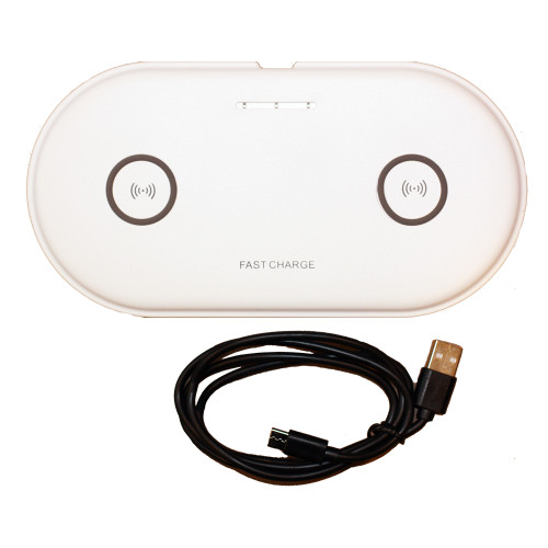 Lunasea Lighting - Dual Qi Charge Pad - USB Powered - Apollo Lighting