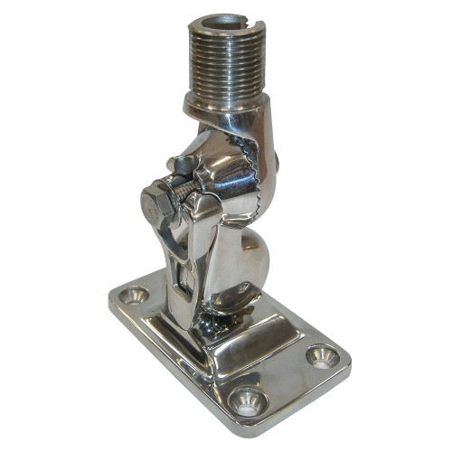 Glomex Marine Antennas - 4-Way Stainless Steel Ratchet Mount - With Locking Clip, Glomeasy