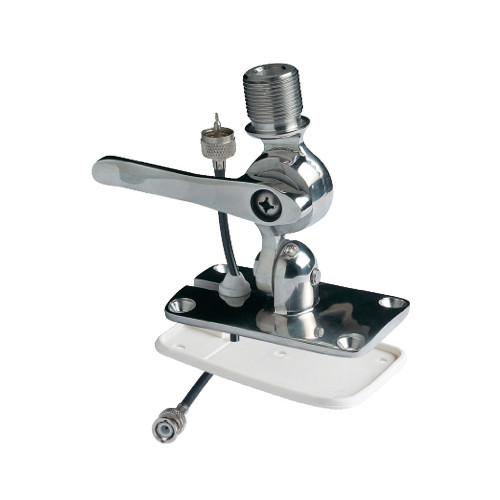 Glomex Marine Antennas - Low Profile 4-Way Stainless Steel Ratchet Mount