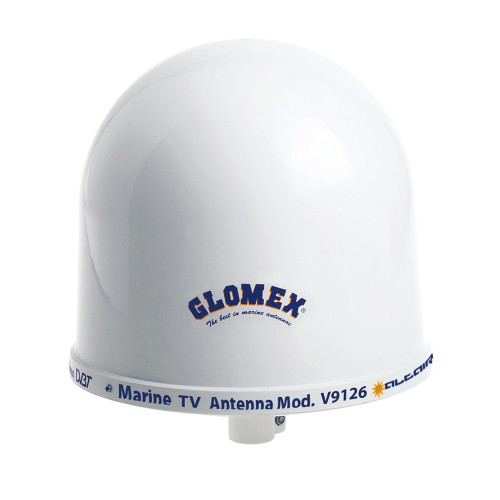 Glomex Marine Antennas - 10" Dome TV Antenna - With Auto Gain Control Mount - Apollo Lighting
