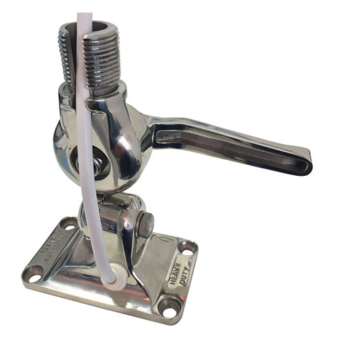 Glomex Marine Antennas - 4-Way Heavy-Duty Stainless Steel Ratchet Mount