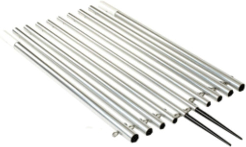 Lee's Tackle - 18.5' Bright Silver Standard Poles - For Sidewinder