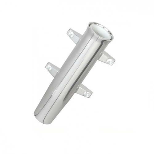 Lee's Tackle - Aluminum Side Mount Rod Holder - Tulip Style, Silver Anodize
