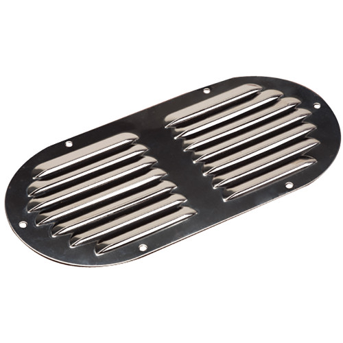 Sea-Dog - Louvered Vent - Oval, 9-1/8" x 4-5/8", Stainless Steel