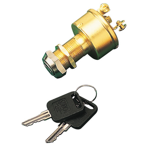 Sea-Dog - Key Ignition Switch - Brass, 3-Position