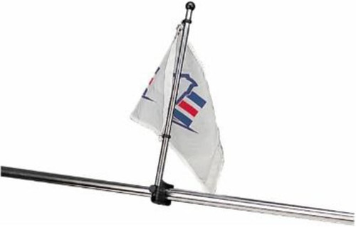 Sea-Dog - Rail Mount Flagpole - 17", Stainless Steel
