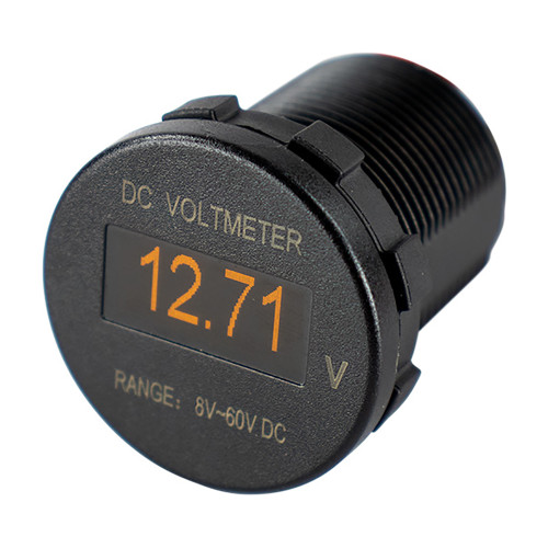 Sea-Dog - OLED Voltmeter - Round, IP66, 8-60V