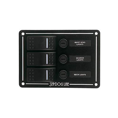 Sea-Dog - Rocker Switch Panel - 3 Circuit - Apollo Lighting
