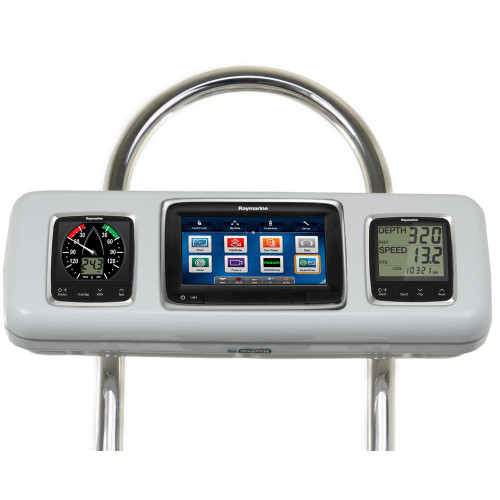 NavPod - GP2605 SystemPod Pre-Cut - For Raymarine a75, a77, a78, 2 Instruments, For 12" Wide Guard