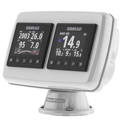 NavPod - PP4503 PowerPod Pre-Cut - For 2-Simrad IS42, Triton AP44 Square Hole Instruments