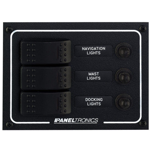 Paneltronics - Waterproof DC Circuit Breaker Panel - Lighted Rocker, CB