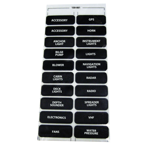 Paneltronics - Assorted Label Sheet