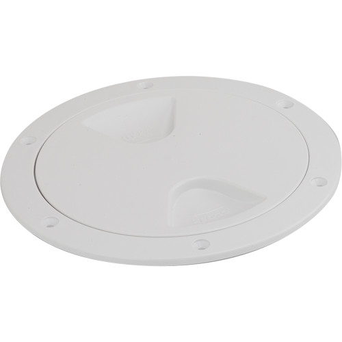 Sea-Dog - Smooth Quarter Turn Deck Plate - White, 8" - Apollo Lighting