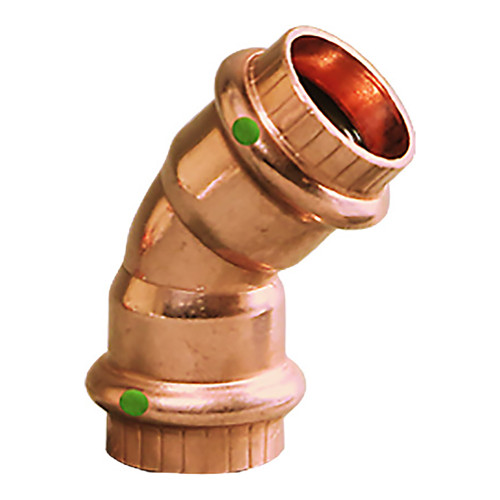 Viega - ProPress 45" Copper Elbow - Double Press Connection