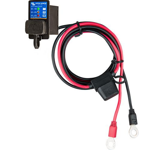 Victron Energy Battery Indicator Eyelet M8, For Blue Smart IP65 Chargers, 30A ATO Fuse, 1.5m 12 AWG Cable - Apollo Lighting