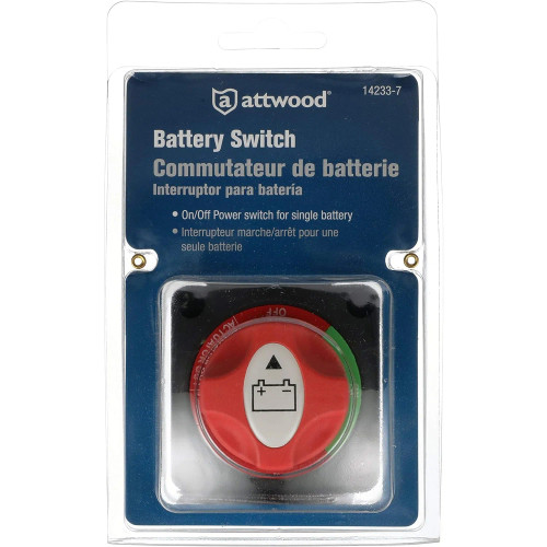 Attwood Marine Single Battery Switch, 12-50V DC, 200A Continuous, 300A Intermittent - Apollo Lighting