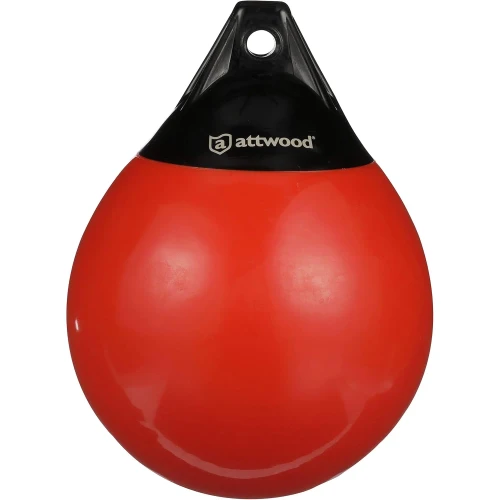 Attwood Marine Anchor Buoy, 9 in Dia., Fluorescent Orange, Marine-Grade Vinyl