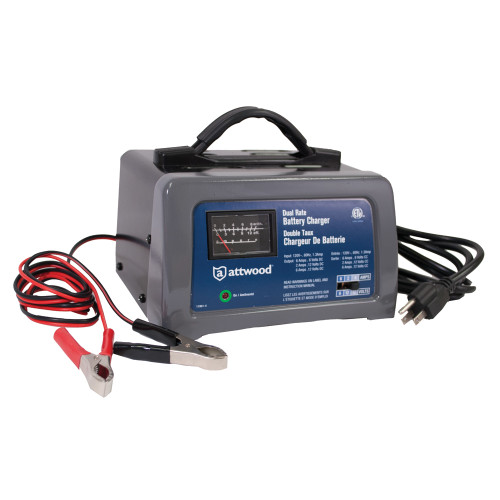 Attwood Marine Marine & Automotive Battery Charger, 12V/6V, 2A/6A, Automatic Trickle Charge