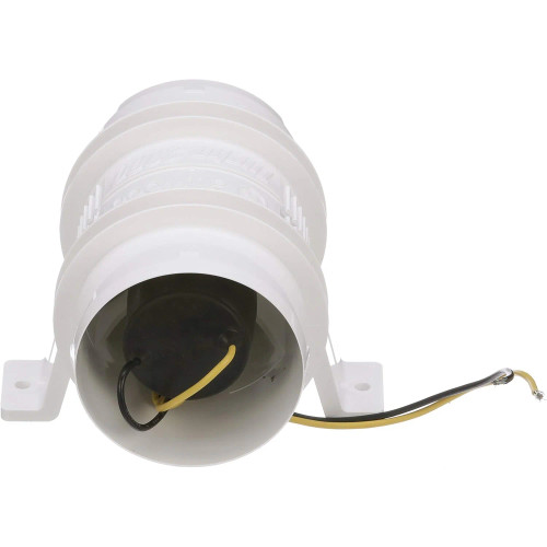 Attwood Marine Turbo 3000 Series Water-Resistant In-Line Bilge Blower, 3 in, 12V, 145 CFM, White Housing - Apollo Lighting