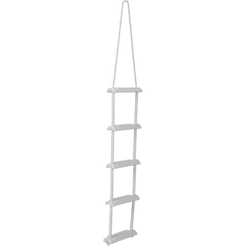 Attwood Marine Rope Ladder, 5-Step, 11-3/4 in Blow-Molded Steps, Cleat or Railing Mount, Fold-Flat - Apollo Lighting