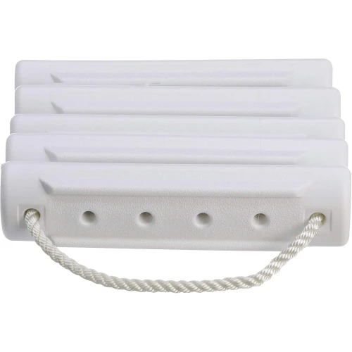 Attwood Marine Rope Ladder, 5-Step, 11-3/4 in Blow-Molded Steps, Cleat or Railing Mount, Fold-Flat