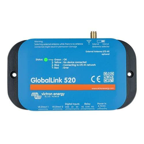 Victron Energy GlobalLink 520 Remote Monitoring Device, For VE.Direct Devices, 4G LTE-M, VRM, 5-Year Connectivity