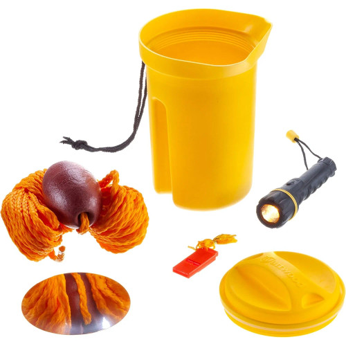Attwood Marine Bailer Safety Kit, 5-Piece, 50 ft Rope with Float, Waterproof Flashlight - Apollo Lighting