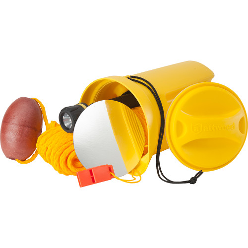 Attwood Marine Bailer Safety Kit, 5-Piece, 50 ft Rope with Float, Waterproof Flashlight