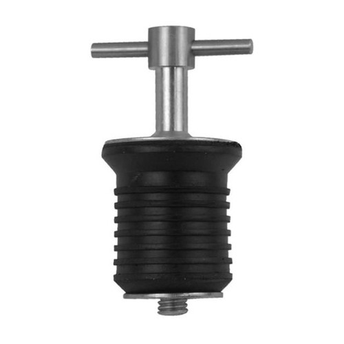 Attwood Marine T-Handle Drain Plug, Stainless Steel, 1 in, Without Chain