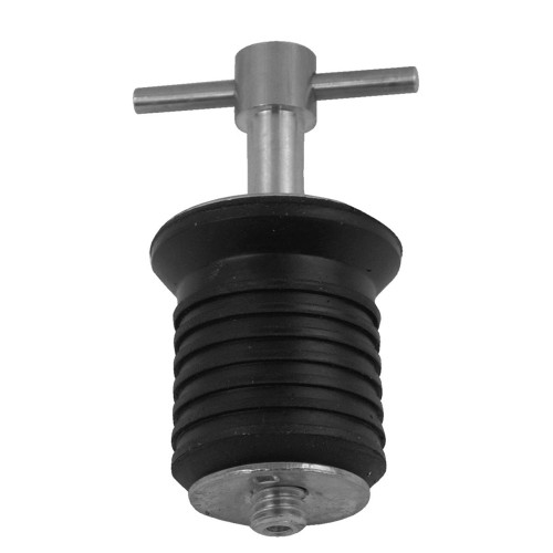 Attwood Marine T-Handle Drain Plug, Stainless Steel, 1 in, Without Chain