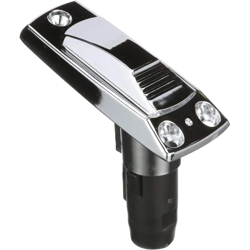 Attwood Marine Rectangle 2-Pin Pole Light Base, For 12 Degree Angled Poles, 12V, Zamak, 4 x 1-5/8 in