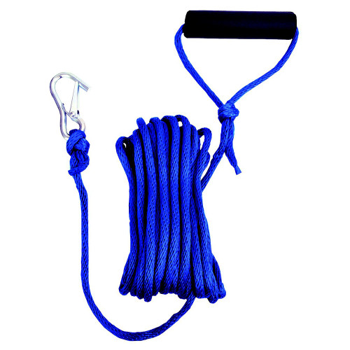 Attwood Marine Launch Line, 5/16 in x 30 ft, Solid Braid MFP, Spring Hook