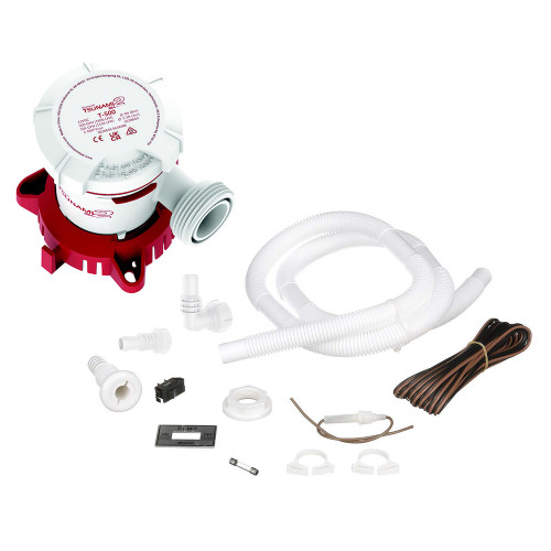 Attwood Marine Tsunami MK2 T500 Manual Bilge Pump Kit, 500 GPH, 12V, 3/4 in Hose Outlet