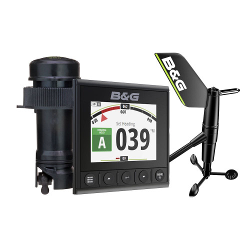 B&G Triton 2 Speed/Depth/Wind System Pack, WS310 Wired Wind Sensor, DST810 Depth/Speed/Temp Transducer, NMEA 2000 Starter Kit, 4.1in Color Display, 20m Mast Cable
