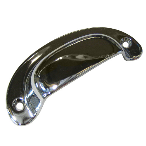 Perko Surface Mount Drawer Pull, Chrome-Plated Zinc Alloy, 3-7/16 in Wide