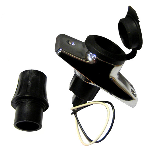 Perko 1059 Plug-In Pole Light Base, For 1343, 1348, 1400, 1451 and 1470 Series, 2-Pin, 16 Degree Rake