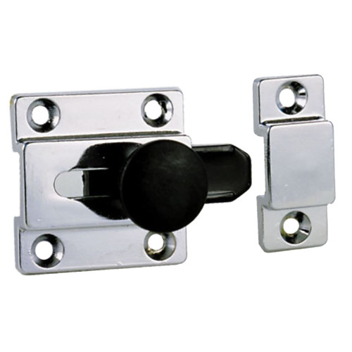 Perko Cupboard Bolt, 2-1/8 x 1-1/2 in, Chrome-Plated Zinc Alloy