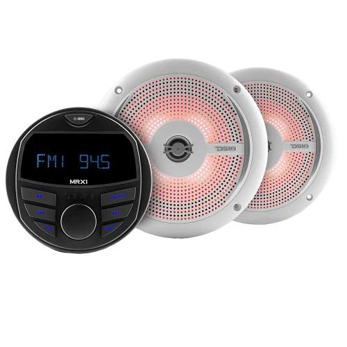 DS18 - HYDRO Marine Package - With MRX1 Head Unit, NXL-6SL/WH Speakers, White
