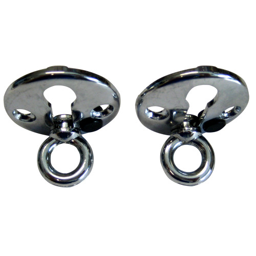 Perko Fender Lock, Chrome-Plated Zinc Alloy, 3/8 in Eye, 1-1/2 in Flange