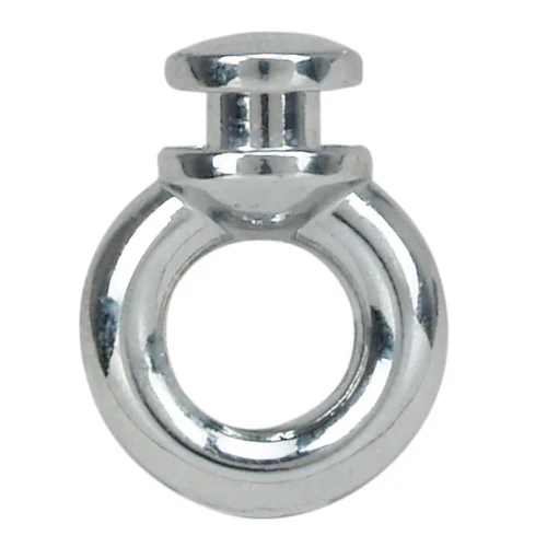 Perko Fender Lock, Chrome-Plated Zinc Alloy, 3/8 in Eye, 1-1/2 in Flange