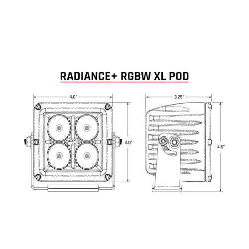 RIGID Industries - XL Radiance + Light Pod - RGBW, Pair - Apollo Lighting