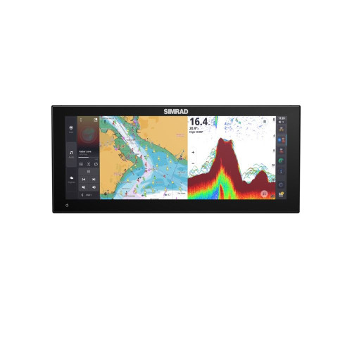 Simrad NSX Ultrawide GPS Chartplotter/Fishfinder, SolarMAX IPS Touchscreen, NMEA 2000, Wi-Fi, C-MAP Discover X Chart Card