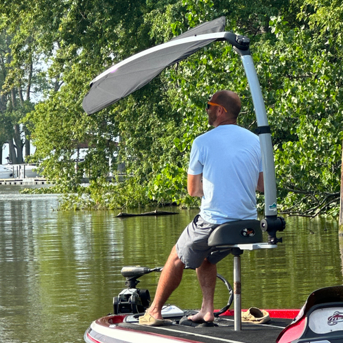 TACO Marine ShadeFin Mini Swivel Seat Mount, For Standard 4-Screw Swivel Seats, 6061 Aluminum, Misty Silver Finish - Apollo Lighting