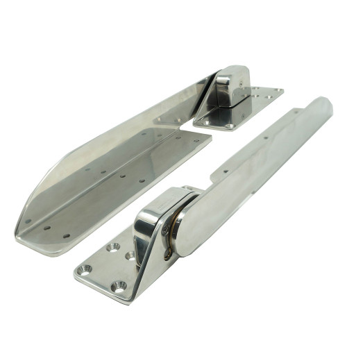 TACO Marine Command Ratchet Hinges, 18-1/2 in, 316 Stainless Steel, Pair