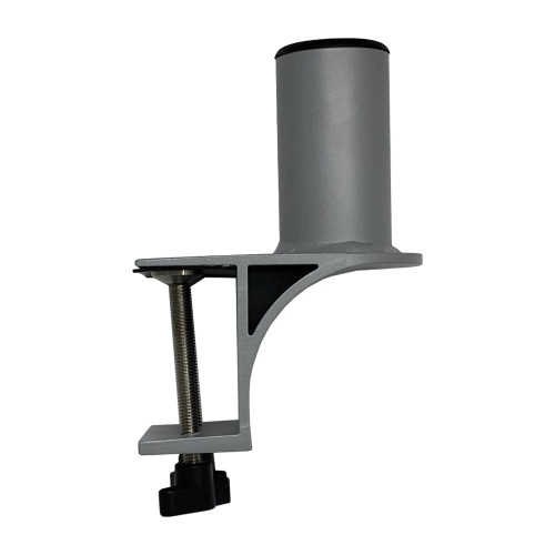 TACO Marine ShadeFin Mini Clamp Mount, Up to 2.25 in, 6061 Aluminum, Type 304 SS Rods, Misty Silver - Apollo Lighting