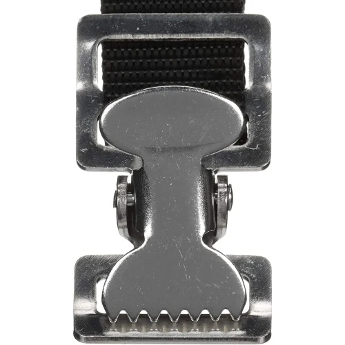 Attwood Marine Fuel Tank Strap Set, 1 in White Nylon Strap, Quick-Release Buckle, Footman Loops